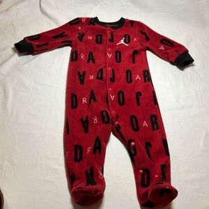 6M fleece Air Jordan footie sleeper